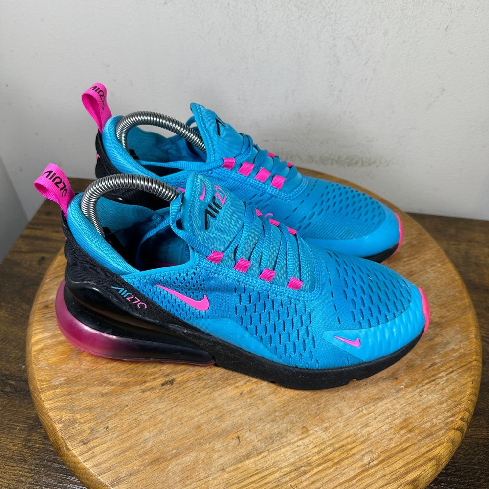 Nike Air Max 270 Blue Fury Hyper Pink Black BV6376-400 Womens 8.5 / 7Y Sneaker
